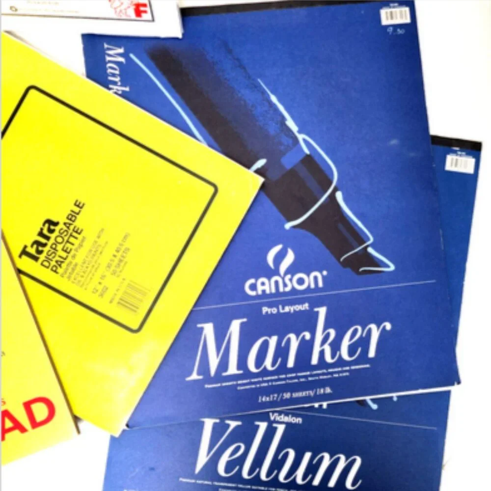 RARE Artist Pad Canvas Pad, DisposablePallette, Marker Pad, Vellum Pad &…
